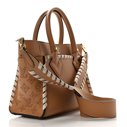 Louis Vuitton Calfskin Mahina Braided On My Side PM Arizona Brown 3 of 8
