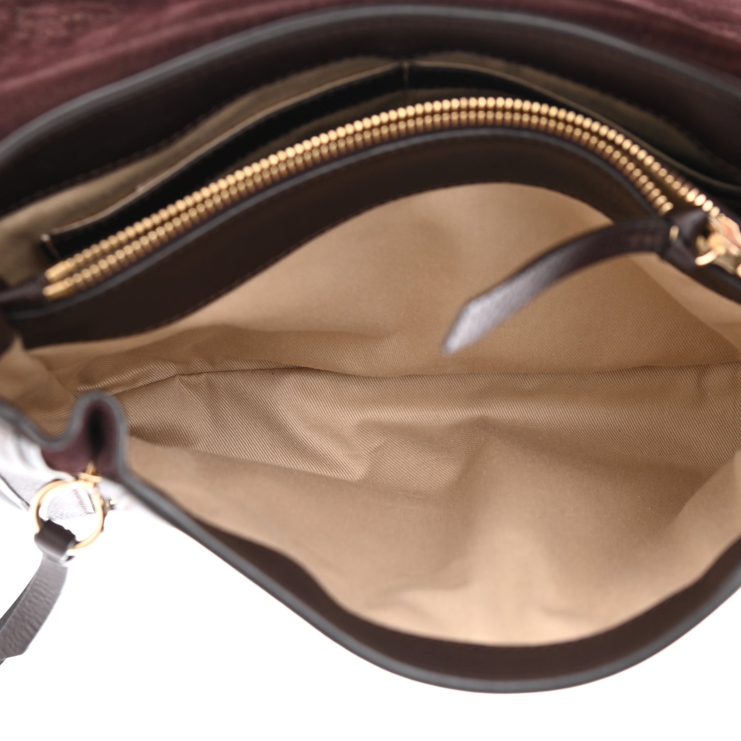 Calfskin Small Faye Day Shoulder Bag Carbon Brown