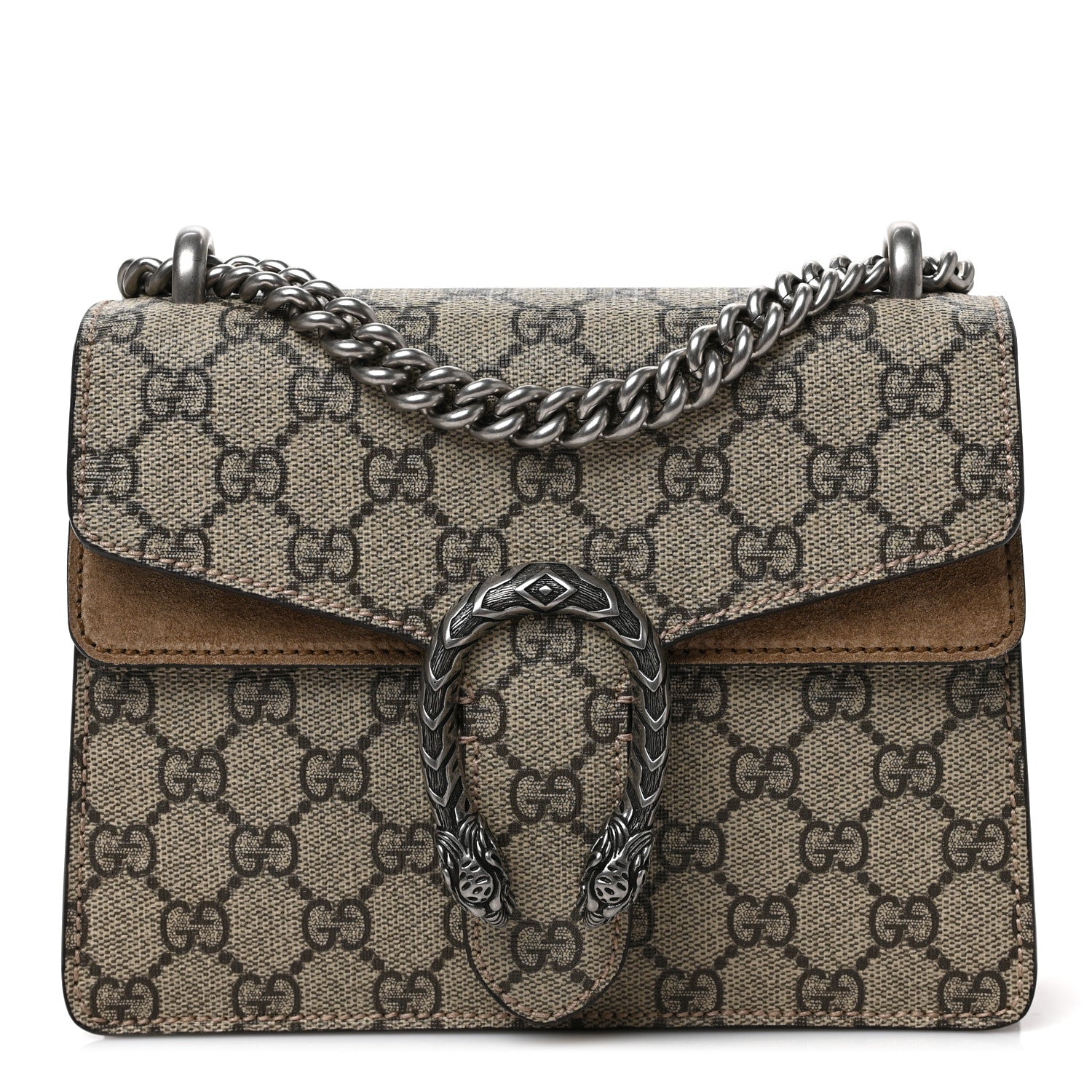 Gucci GG Supreme Monogram Mini Dionysus Shoulder Bag Taupe 1 of 10