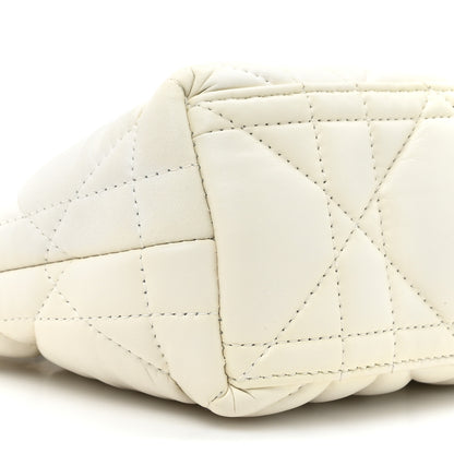 Christian Dior Calfskin Macrocannage Small Diortravel Nomad Pouch Latte Latte 10 of 10