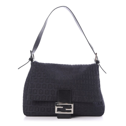 Fendi Zucchino Mama Baguette Navy 1 of 13