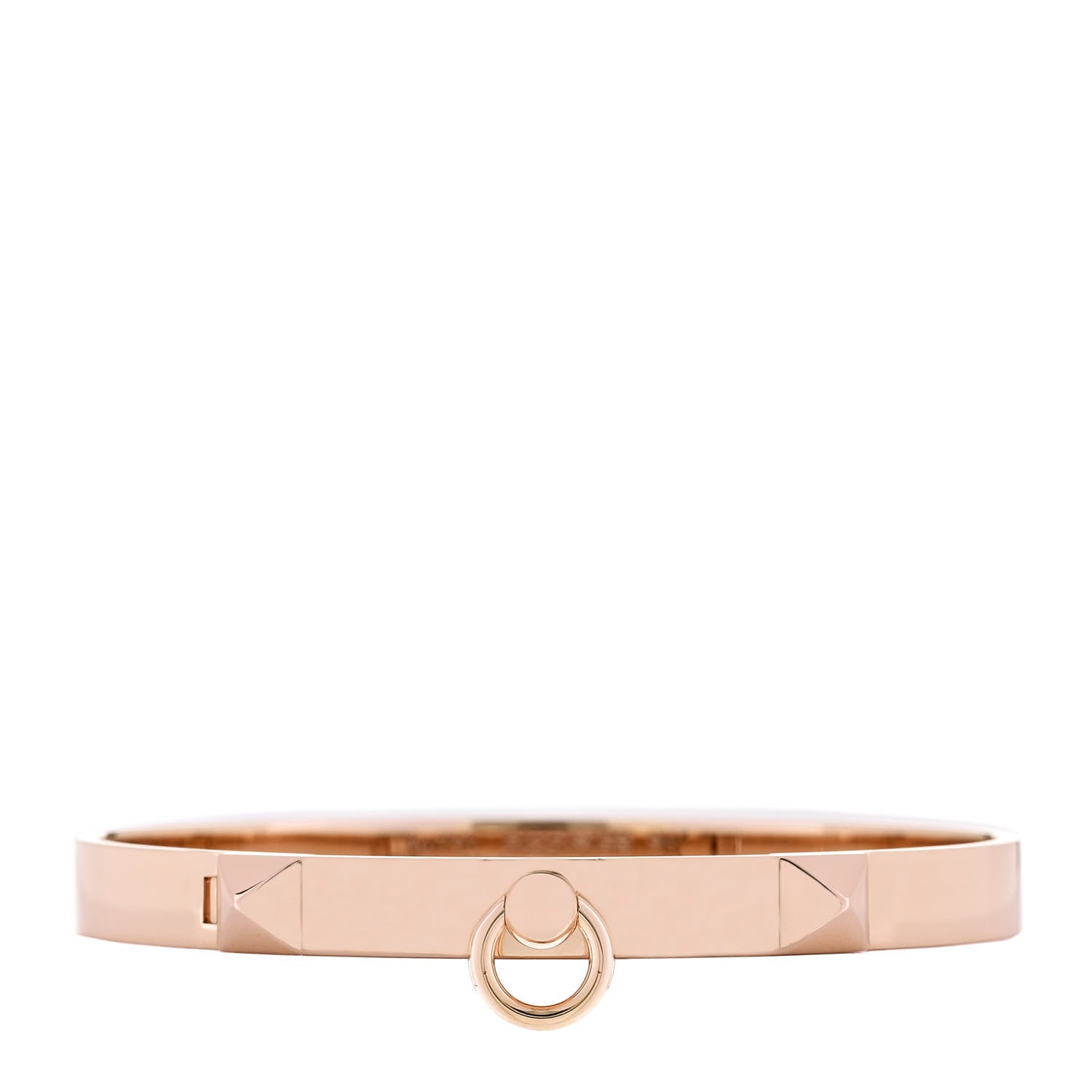 Hermes 18K Rose Gold PM Collier De Chien Bracelet SH 1 of 4