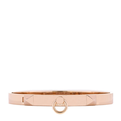 Hermes 18K Rose Gold PM Collier De Chien Bracelet SH 1 of 4