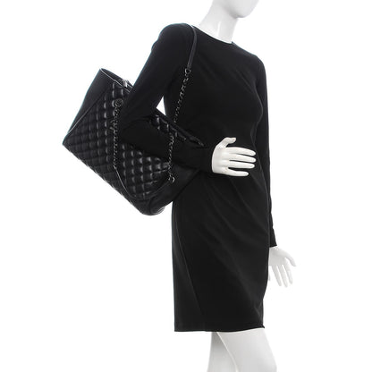 Chanel Lambskin Quilted Shopping Tote Black 2 of 7