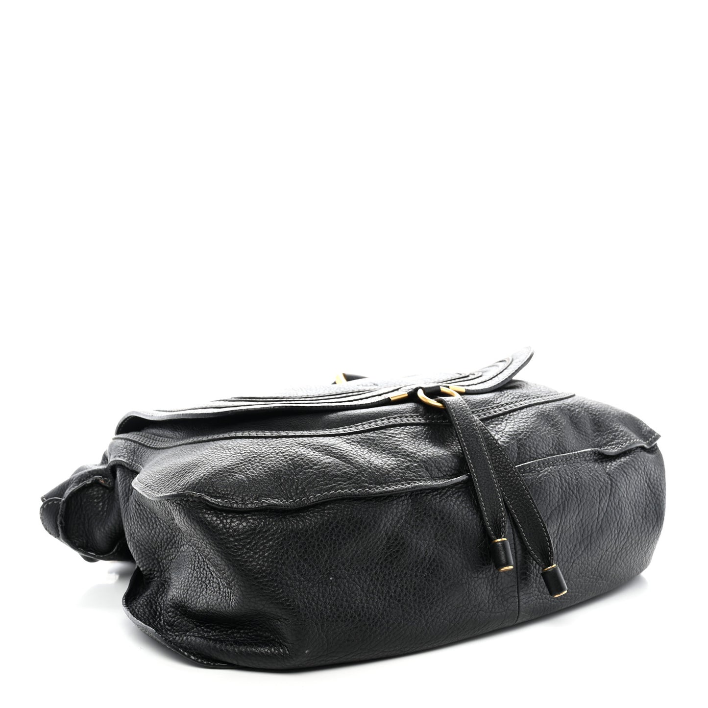 Calfskin Large Marcie Satchel Black Black