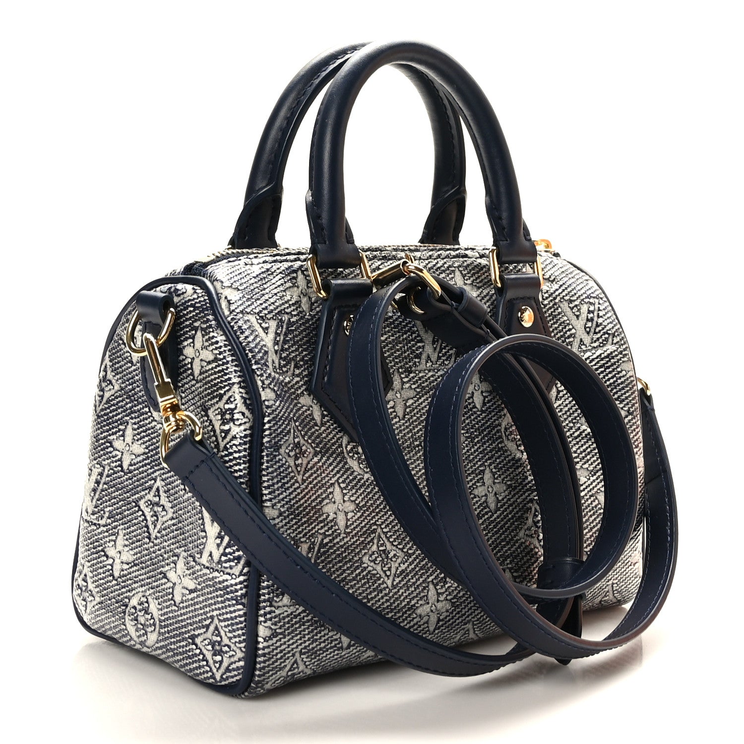 Louis Vuitton Monoglam Speedy Bandouliere 20 Blue 2 of 8
