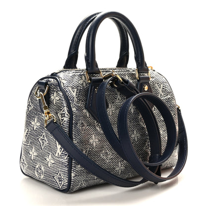 Louis Vuitton Monoglam Speedy Bandouliere 20 Blue 2 of 8