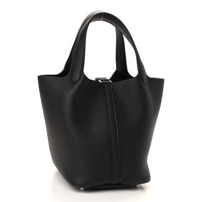Hermes Taurillon Clemence Picotin Lock 18 PM Black 3 of 9