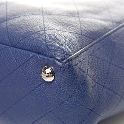 Chanel Grained Calfskin CC Pocket Tote Navy Blue 11 of 18