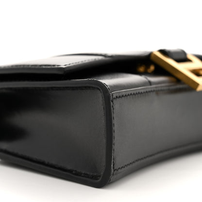 Balenciaga Shiny Box Calfskin Hourglass Chain Bag Black 8 of 12