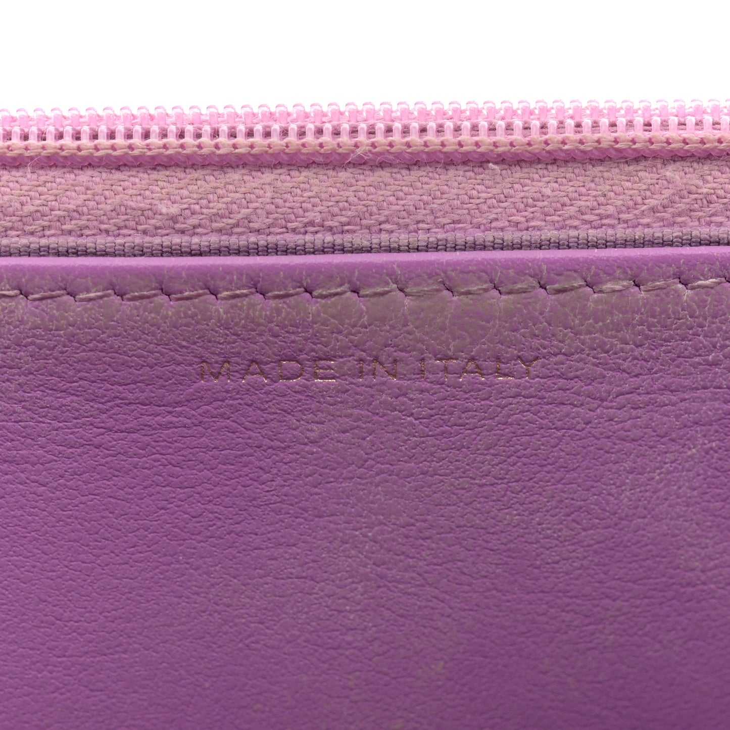 Patent Quilted Wallet On Chain WOC Purple
