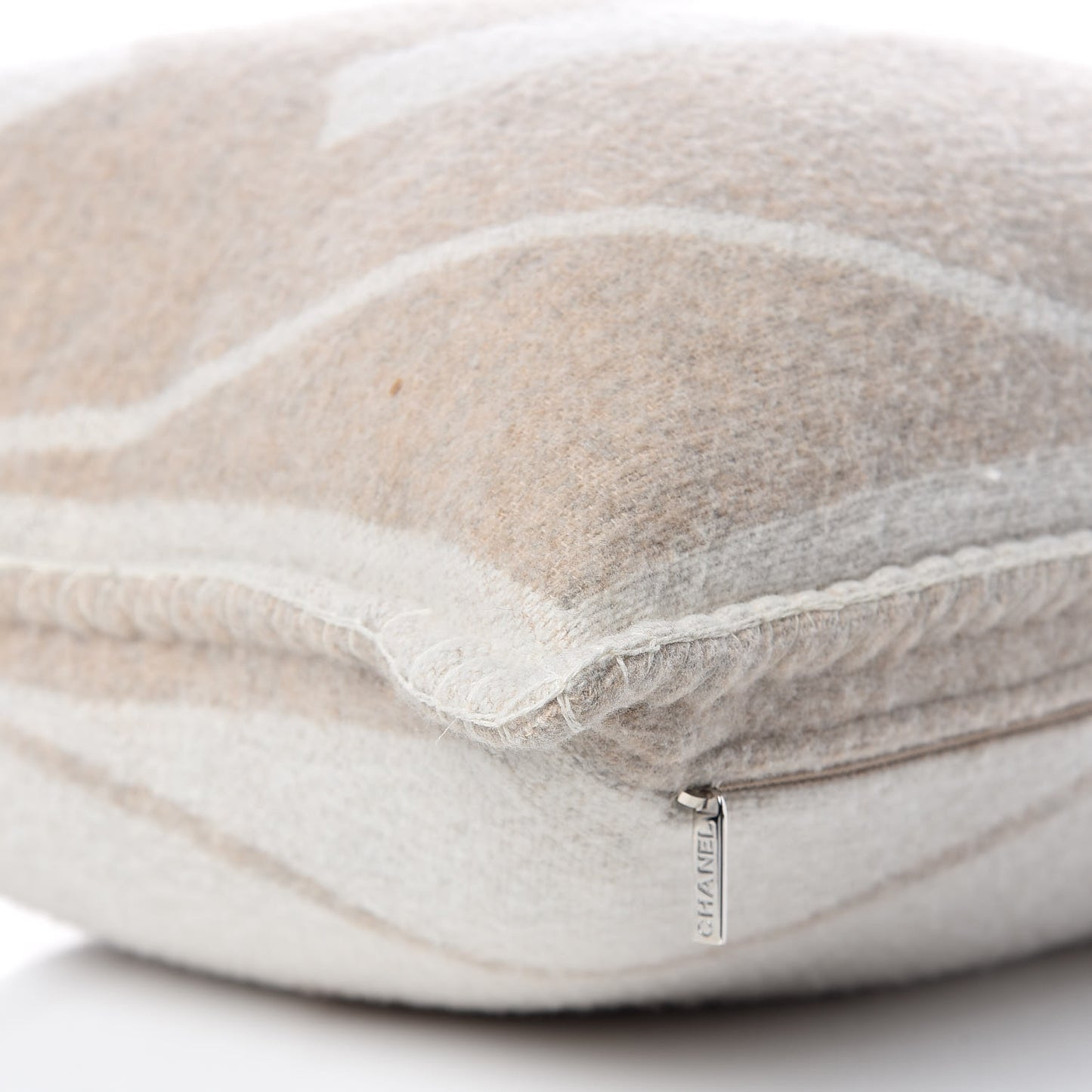 Merino Wool Cashmere CC Pillow Beige Off White
