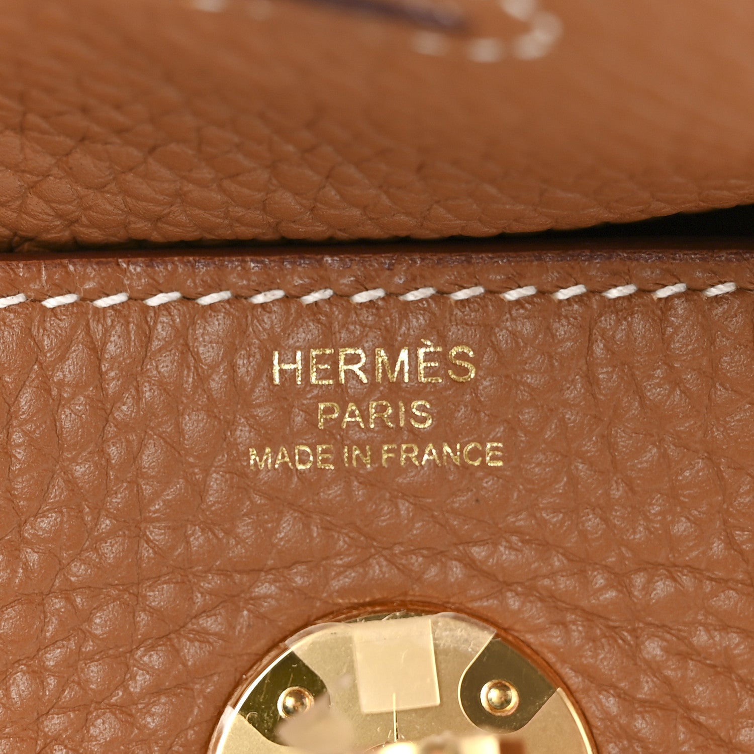 Hermes Taurillon Clemence Lindy 26 Gold 6 of 11