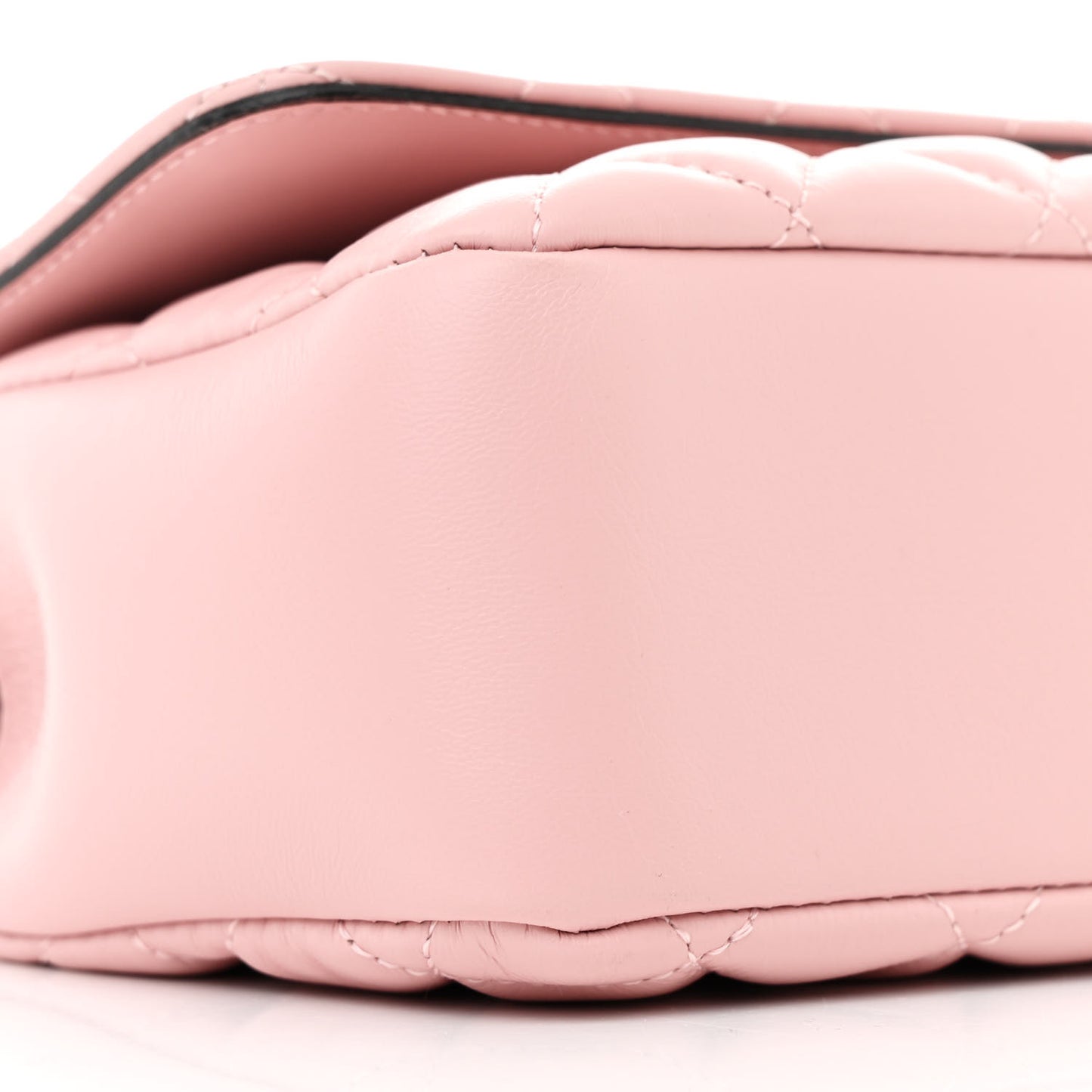 Nappa Quilted Medusa Chain Crossbody Light Pink