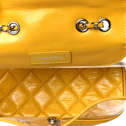Chanel Crumpled Calfskin PVC Quilted Backpack Yellow 5 of 10