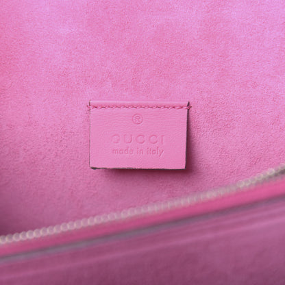 Gucci GG Supreme Monogram Suede Pierced Heart Embroidered Medium Dionysus Shoulder Bag Beige Ebony Pink Tropical Flower 6 of 18
