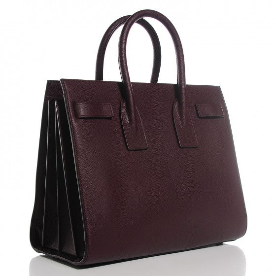 Grained Calfskin Small Classic Sac De Jour Bordeaux
