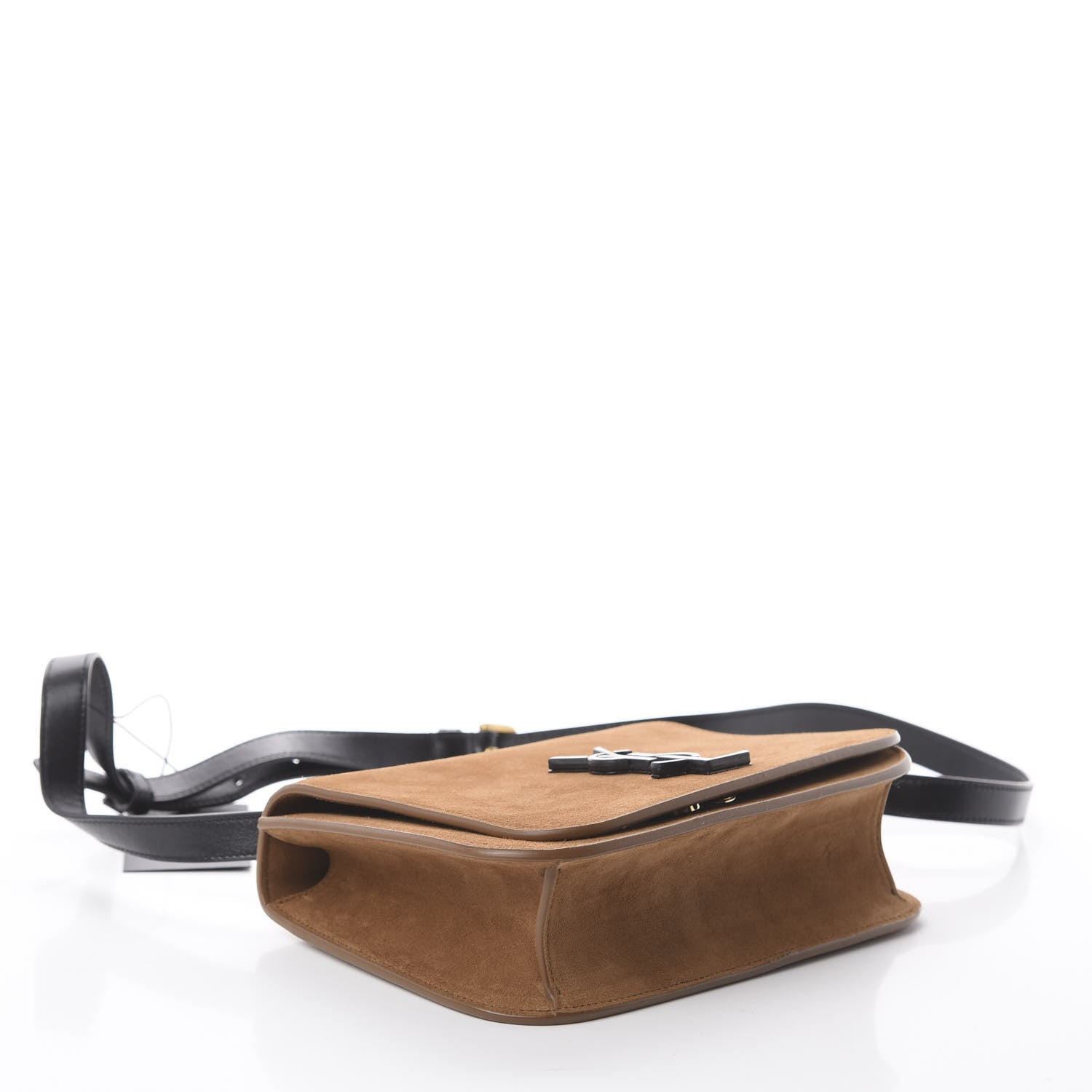 Saint Laurent Suede Monogram Small Spontini Saddle Bag Brown 3 of 8