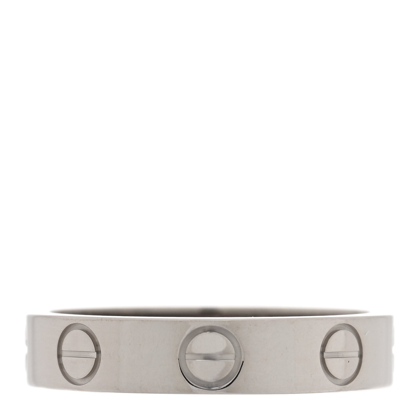 18K White Gold 3.5mm LOVE Wedding Band Ring 48 4.5