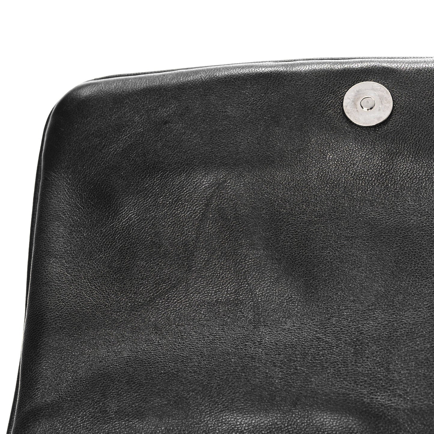 Nappa Gaufre Flap Shoulder Bag Black
