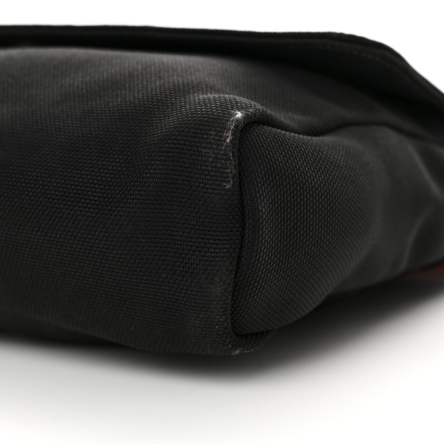 Techno Canvas Web Large Flap Messenger Bag Black
