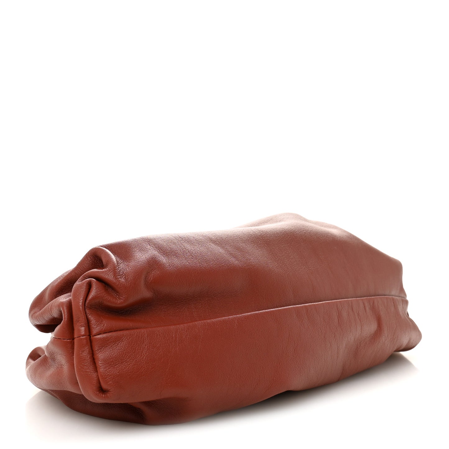 Smooth Butter Calf The Pouch Oversized Clutch Rust