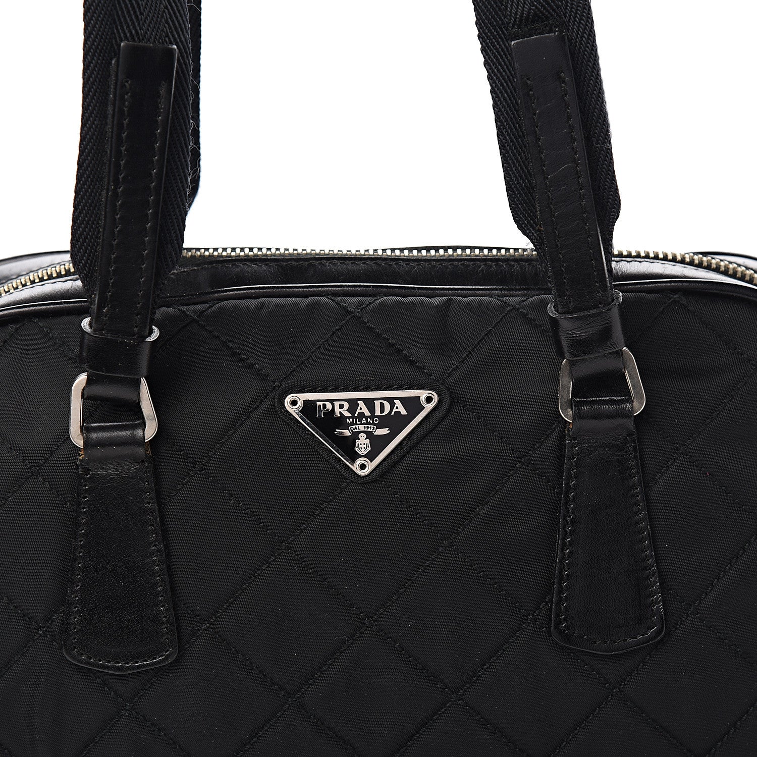 Prada Nylon Tessuto Impuntu Quilted Shoulder Bag Black 10 of 10