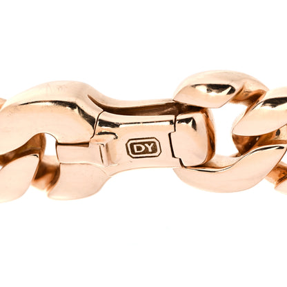 David Yurman 18K Rose Gold 8mm Curb Chain Bracelet 3 of 5