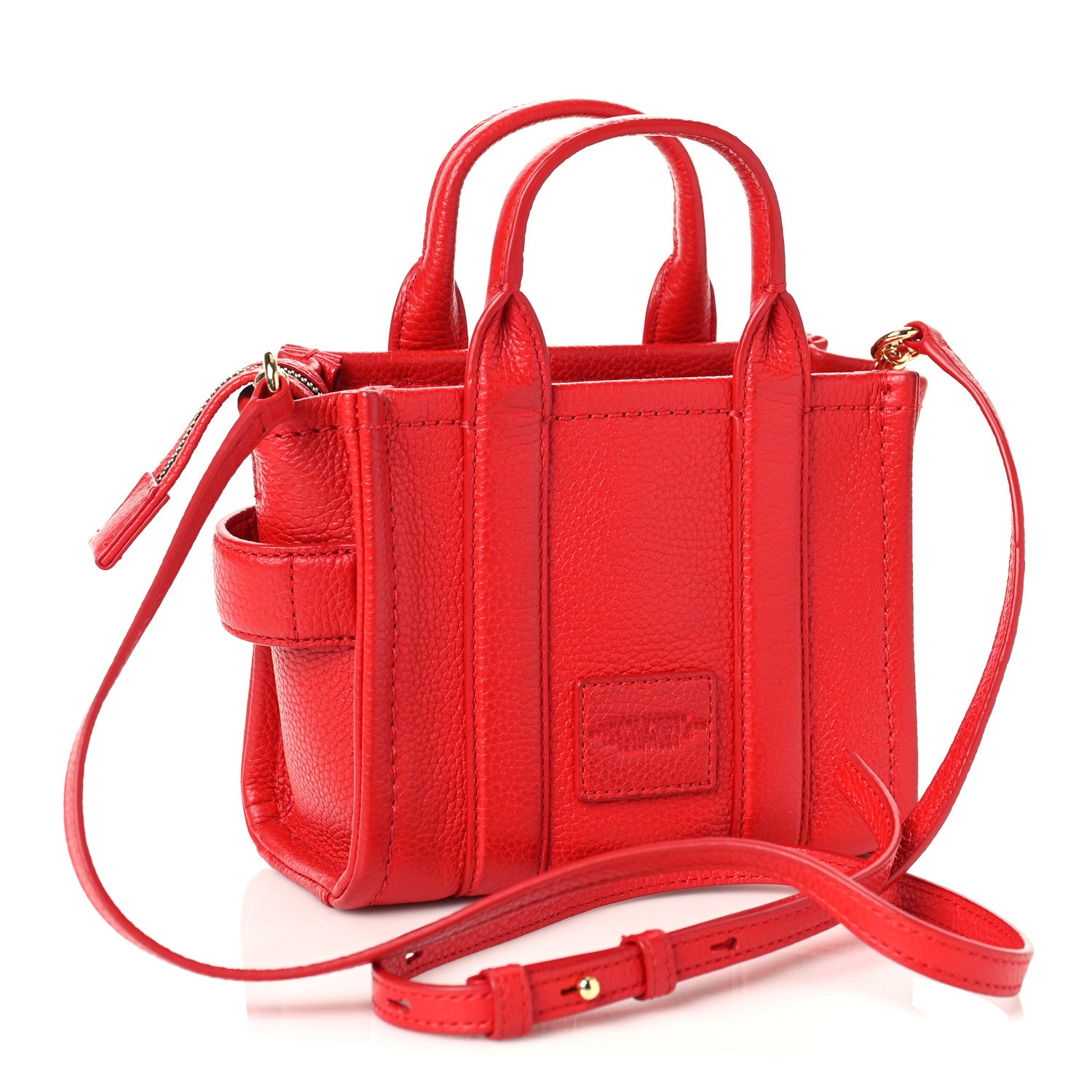 Marc Jacobs Grained Calfskin Micro The Tote Bag True Red 3 of 10