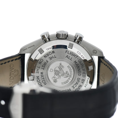 Omega Stainless Steel Alligator 42mm Speedmaster Moonwatch Professional Chronograph Manual Winding Watch Black 311.33.42.30.01.001 4 of 5