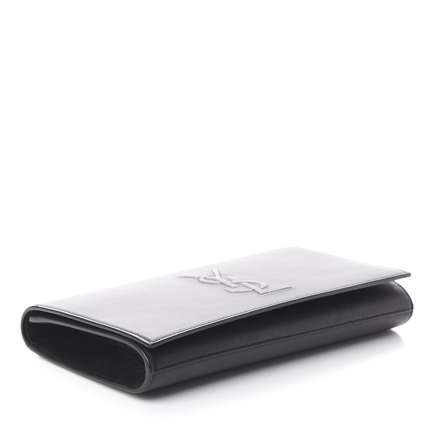 Saint Laurent Calfskin Monogram Large Belle De Jour Clutch Black 3 of 7