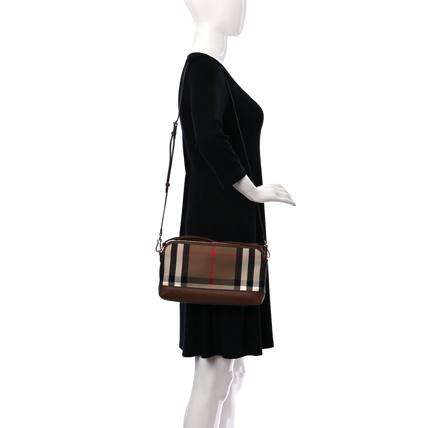 Burberry Derby House Check Abingdon Convertible Clutch Tan 2 of 10
