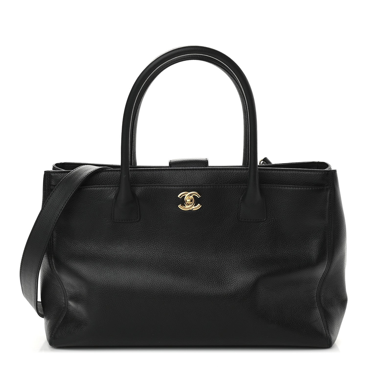 Chanel Calfskin Cerf Executive Shopper Tote Black 1 of 9