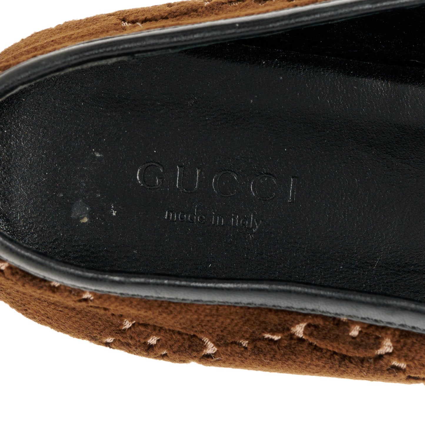 Velvet GG Monogram Horsebit Womens Jordaan Loafers 38 Brown Black