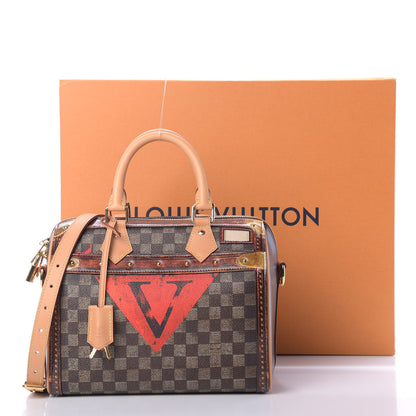 Louis Vuitton Transformed Damier Ebene Time Trunk Speedy Bandouliere 25 Black 11 of 11