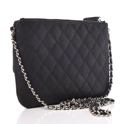 Chanel Iridescent Caviar Quilted Daily Zip Crossbody Bag Black 4 of 9