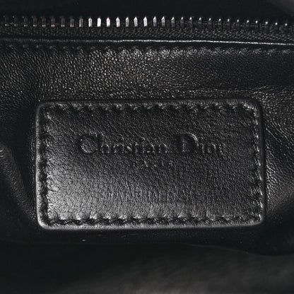 Christian Dior Lambskin Satin Sequin Floral Mini Lady Dior Black 7 of 13
