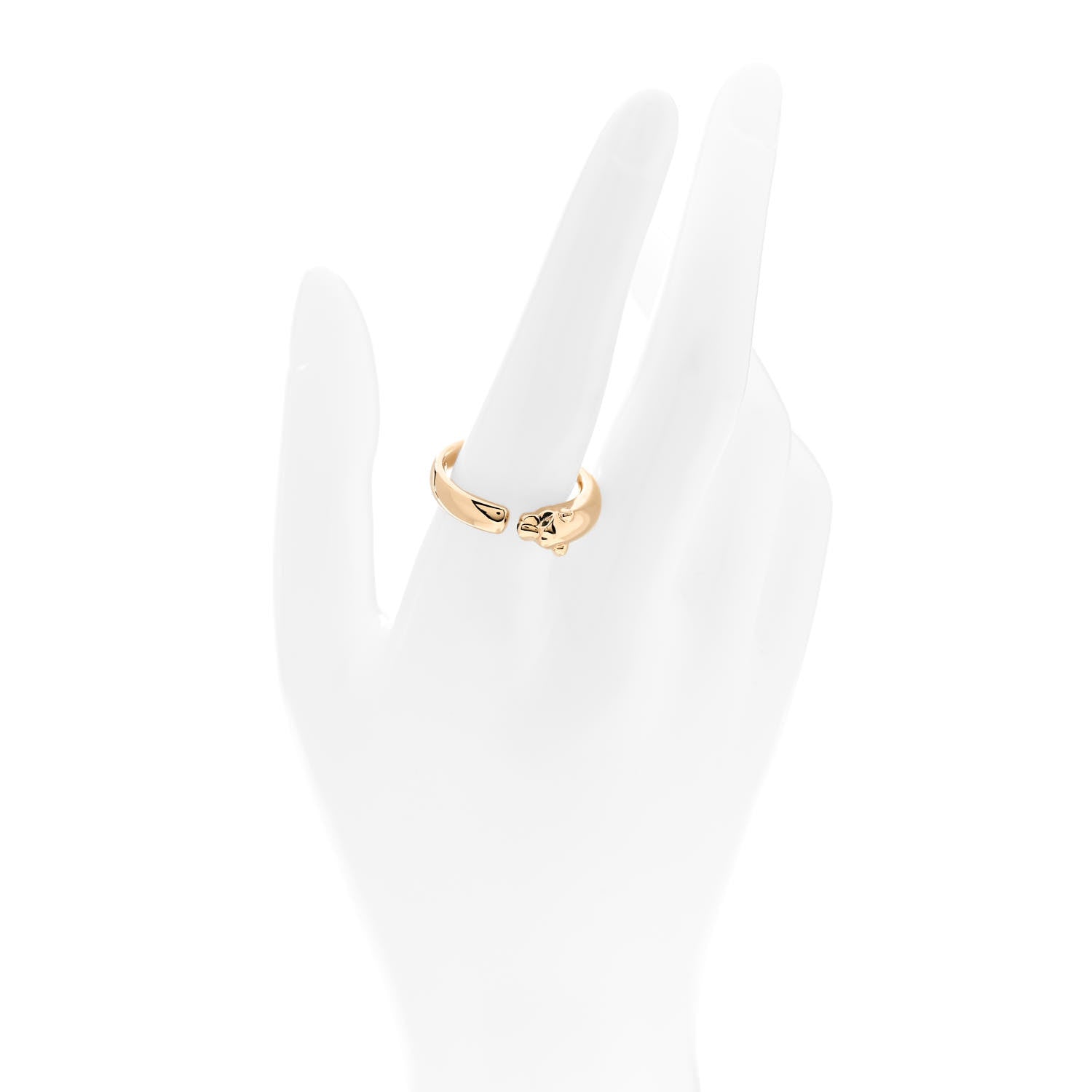 Cartier 18K Yellow Gold Tsavorite Onyx 7mm Panthere De Cartier Ring 60 9 2 of 6