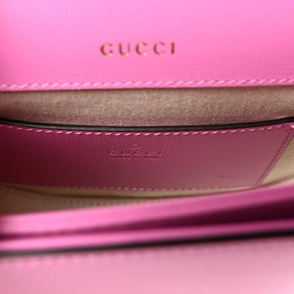 Gucci Azalea Calfskin Mini Top Handle Horsebit 1955 Crossbody Bag Libre Pink 11 of 17