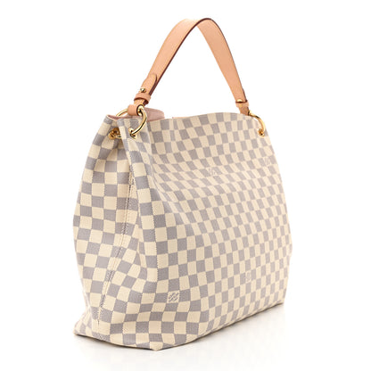Louis Vuitton Damier Azur Graceful MM Rose Ballerine 3 of 9