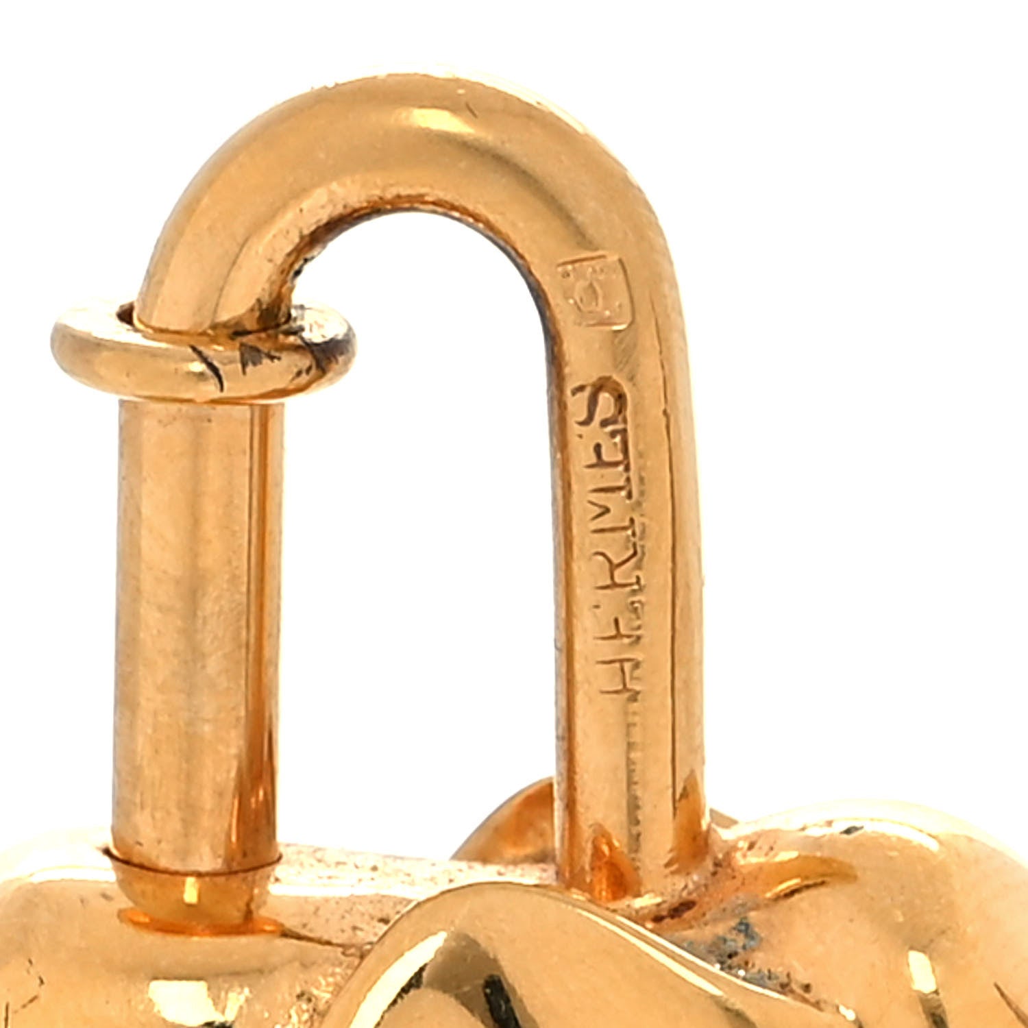 Hermes Permabrass Elephant Cadena Lock Gold 3 of 6