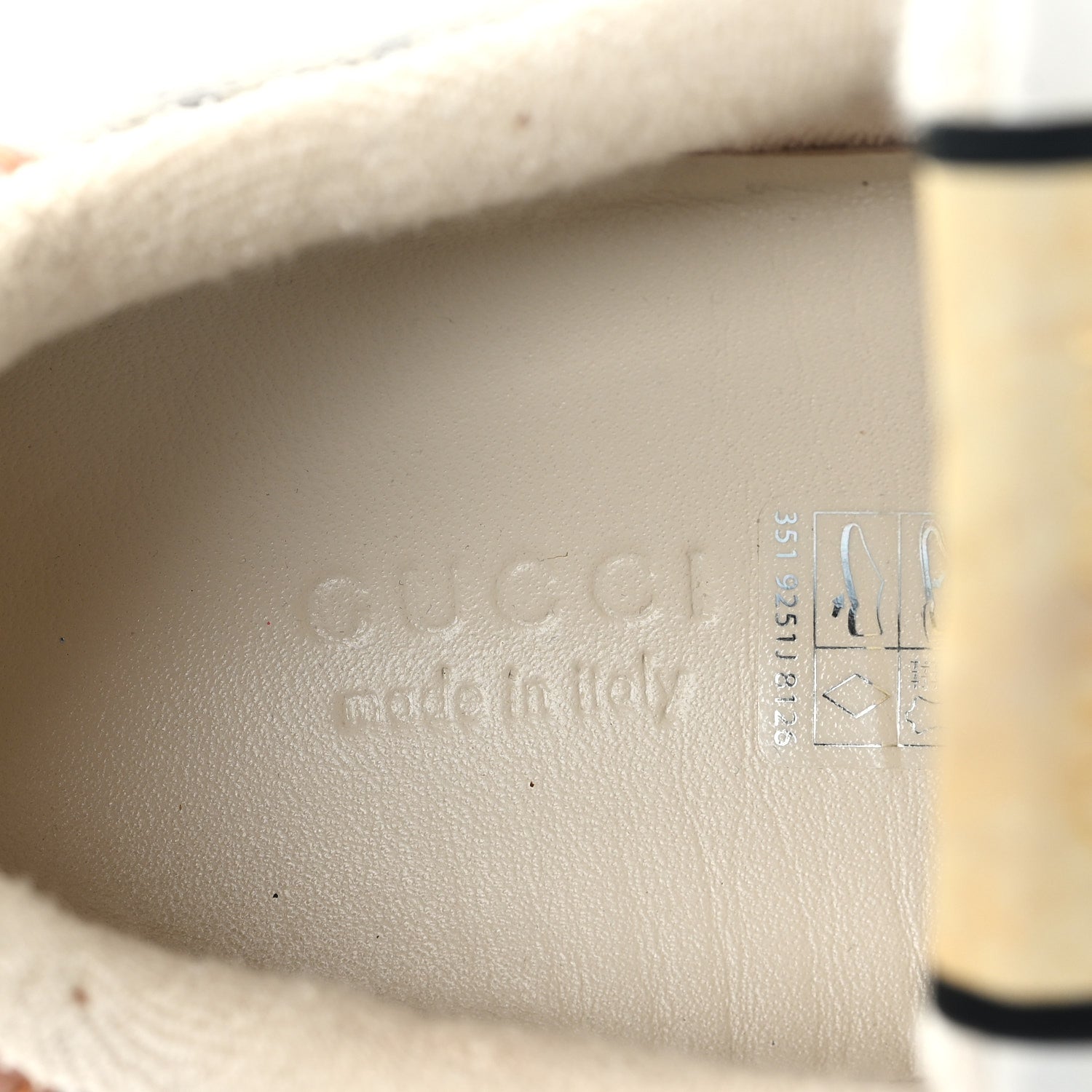 Gucci GG Supreme Monogram Harness Calfskin Web Womens Screener Sneakers 39 Beige Ebony Rosso Harness Brown 8 of 9