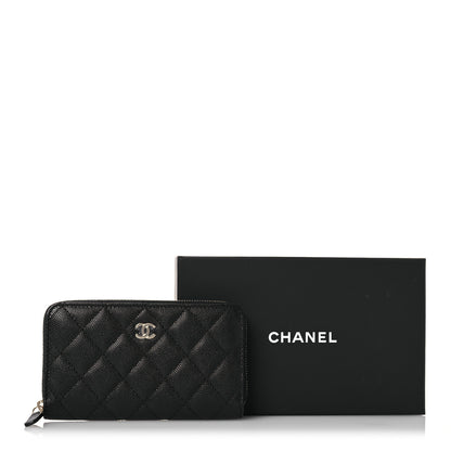 Chanel Caviar Quilted Medium Zip Around Wallet Black 12 of 13