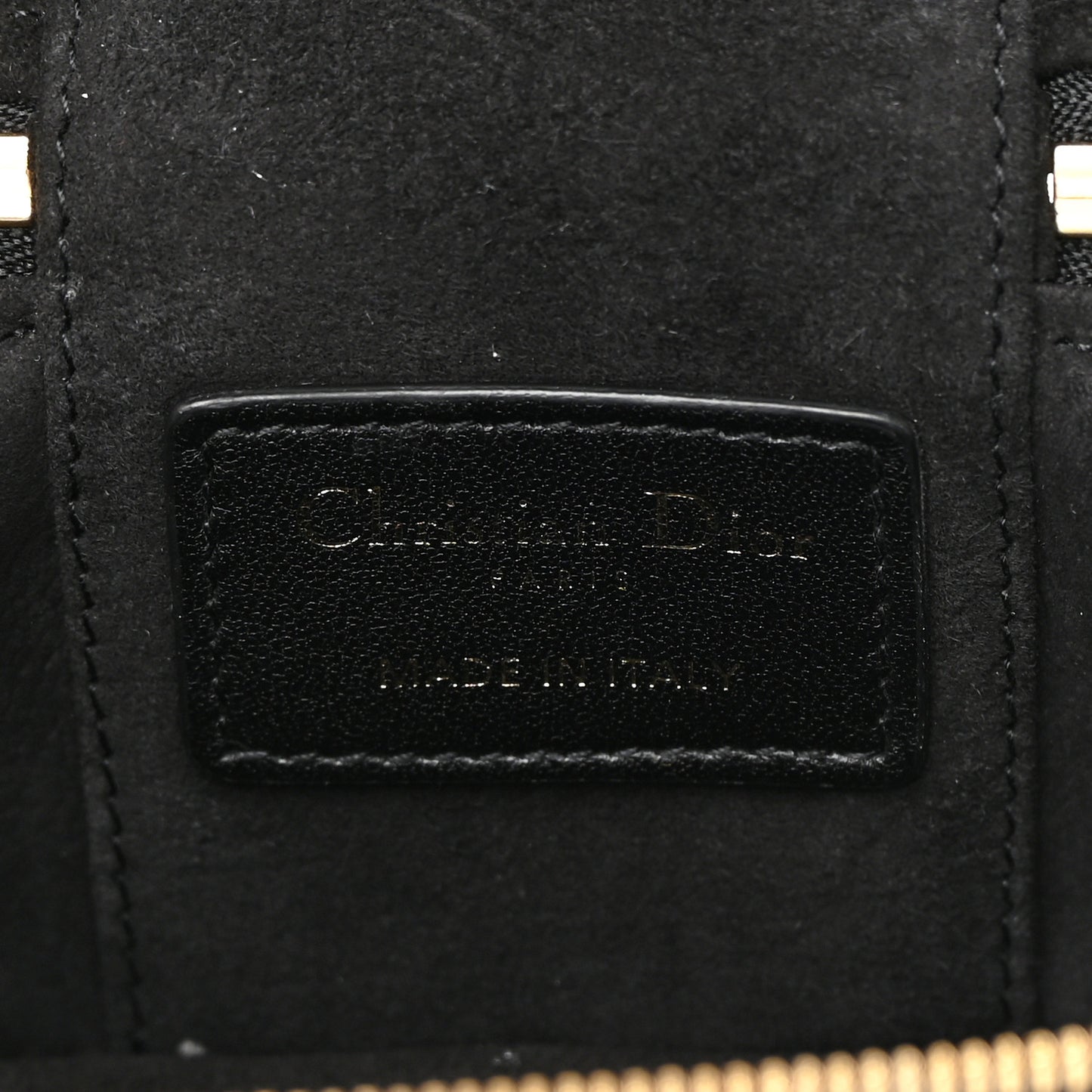 Lambskin Cannage Micro Lady Dior Vanity Case Black