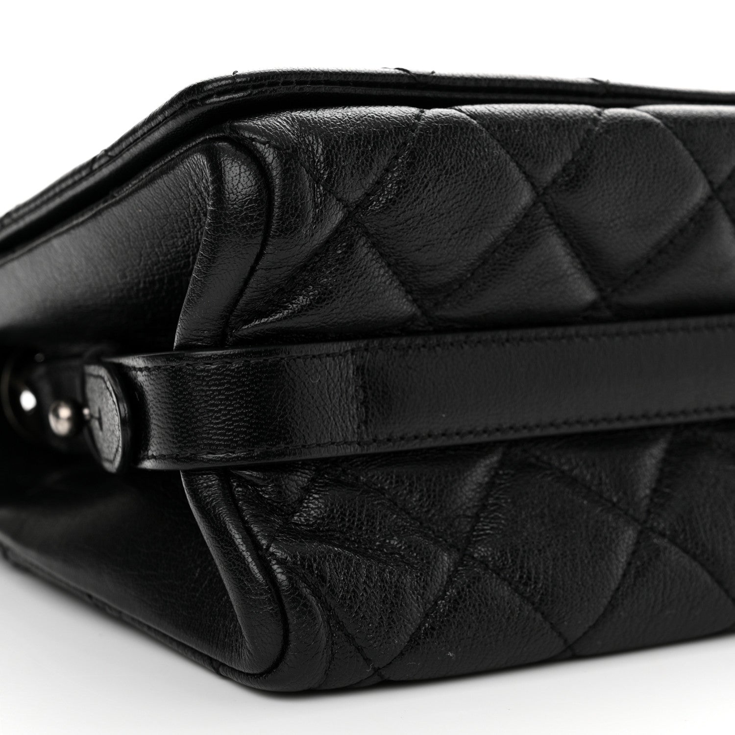 Chanel Goatskin Quilted Medium City Rock Flap Black 9 of 10
