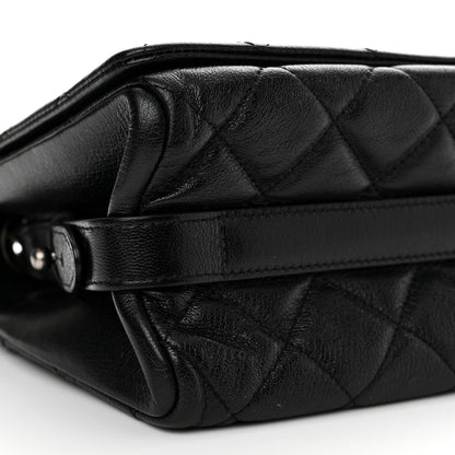 Chanel Goatskin Quilted Medium City Rock Flap Black 9 of 10