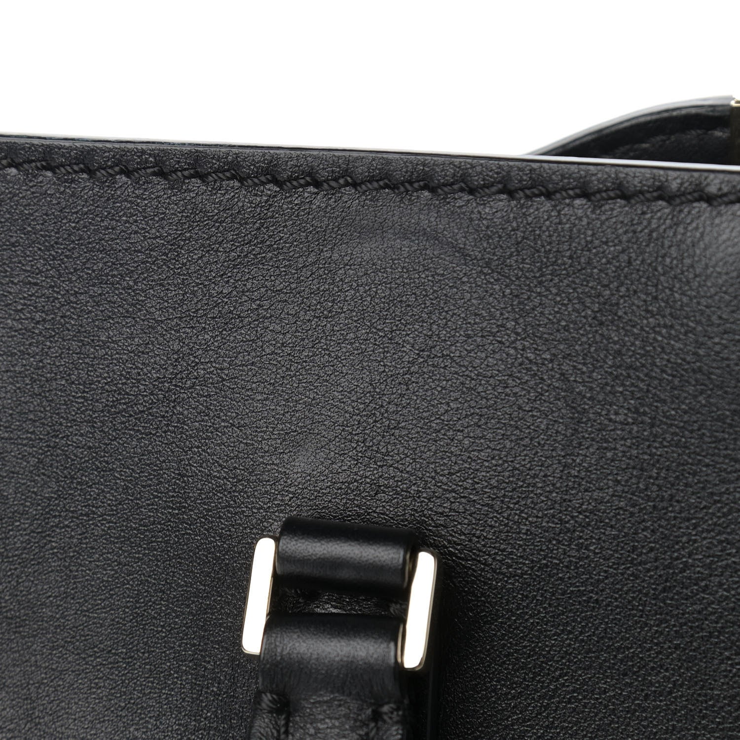 Valentino Garavani Vitello Rockstud Double Handle Tote Black 8 of 10