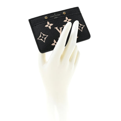 Louis Vuitton Empreinte Card Holder Black Beige 2 of 7