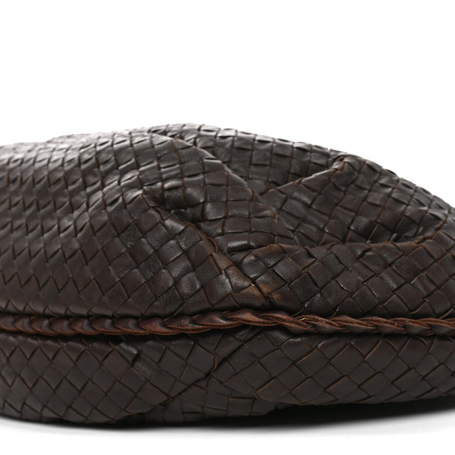Nappa Intrecciato Large Belly Veneta Hobo Ebano