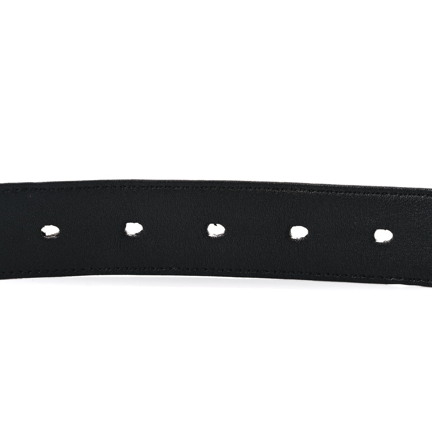 Saint Laurent Smooth Calfskin Monogram Square Buckle Belt 85 34 Black 5 of 9